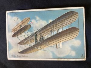 Wright Brothers’ Biplane postcard, posted 1913.