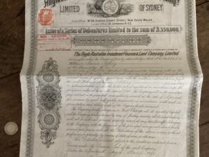 Australian Debentures. 1890s.