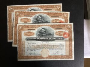 Railway shares. Mexico North Western Railway Co., 1911.